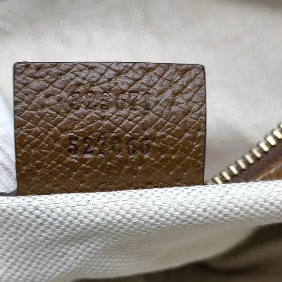 Authentic Gucci Brown Canvas Tote Bag mn391-021726